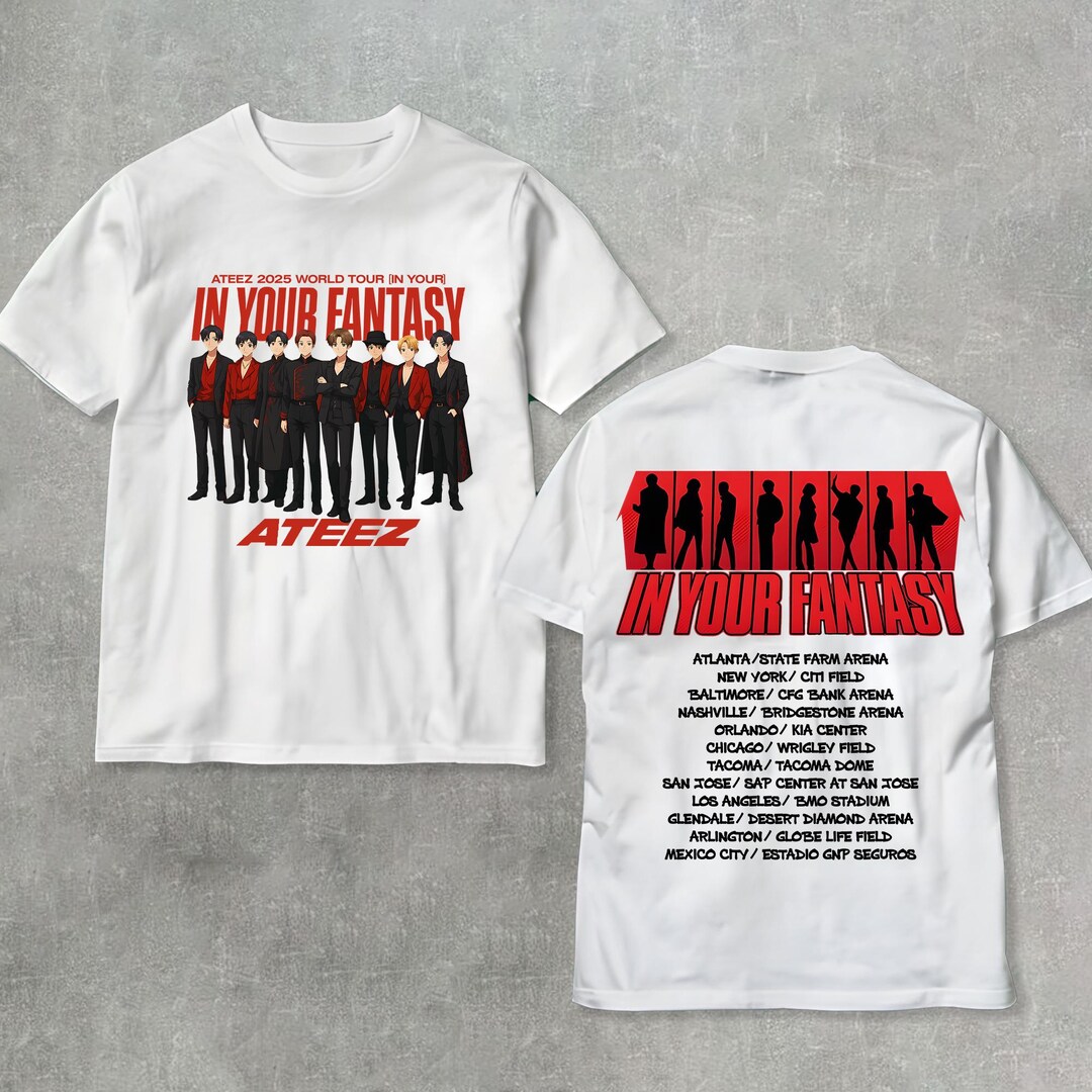 Retro Ateez 2025 World Tour in Your Fantasy Shirt, ATEEZ Golden