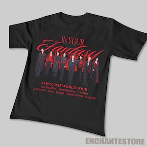Ateez In Your Fantasy Shirt, Ateez 2025 World Tour in Your Fantasy Tshirt, ATEEZ Golden Hour Part 3 Shirt, Ateez Lemon Drop, Ateez Shirt