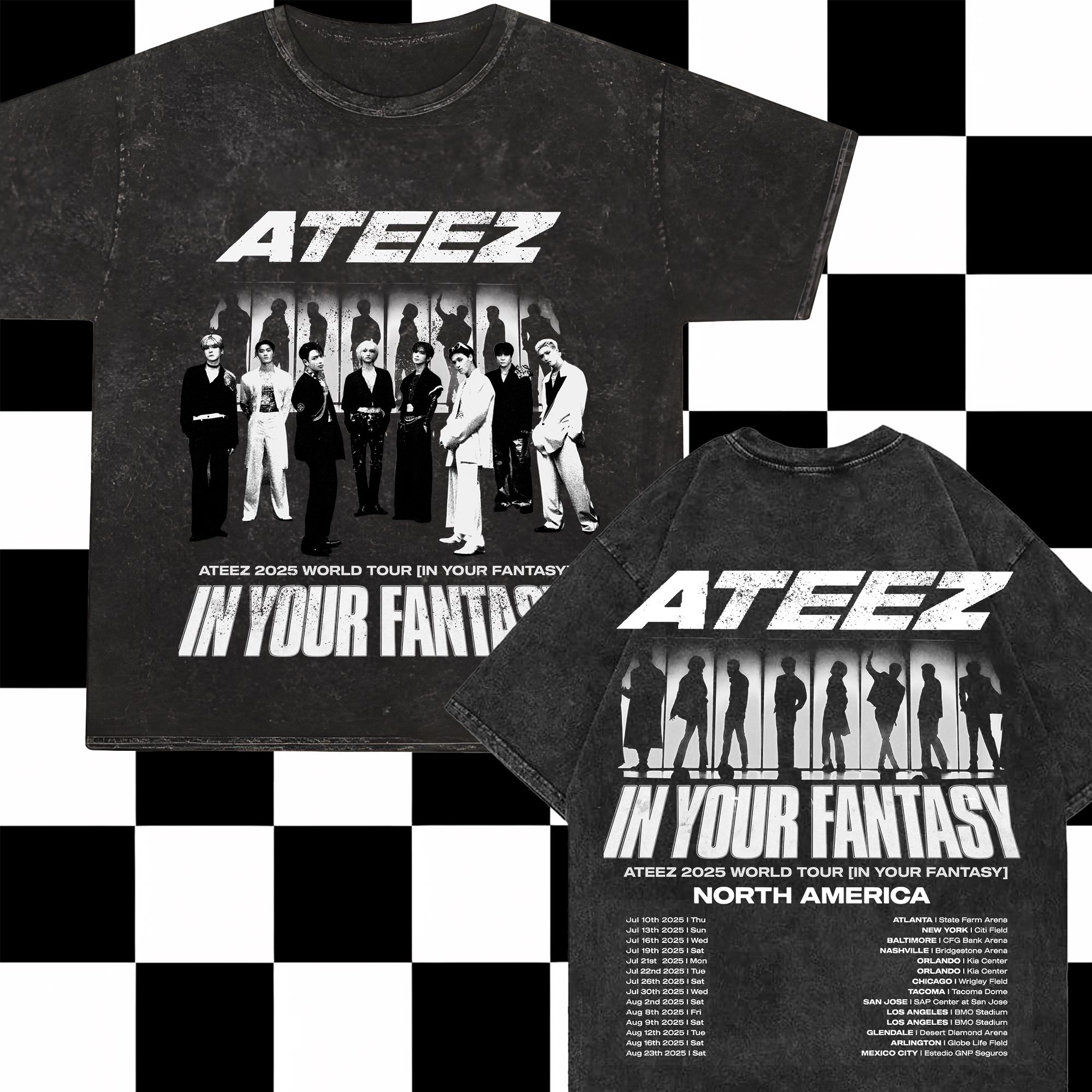 Retro Ateez 2025 World Tour in Your Fantasy Mineral Washed