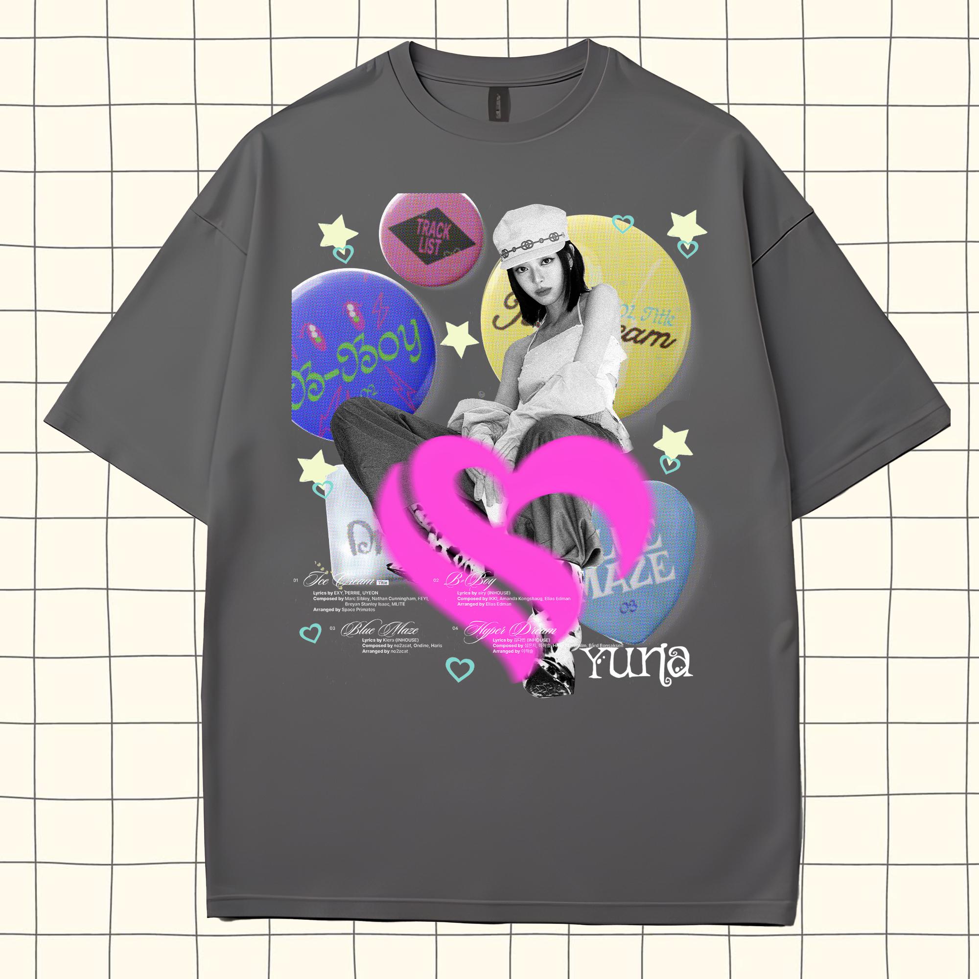 Yuna Ice Cream Shirt, ITZY Yuna Kpop T-shirt, Cute Summer Concert