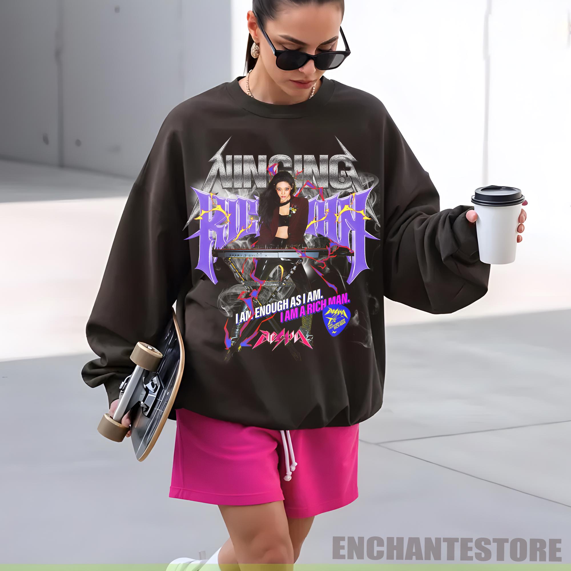 Aespa Ningning Rich Man Sweatshirt, I Am a Rich Man Tshirt, Aespa