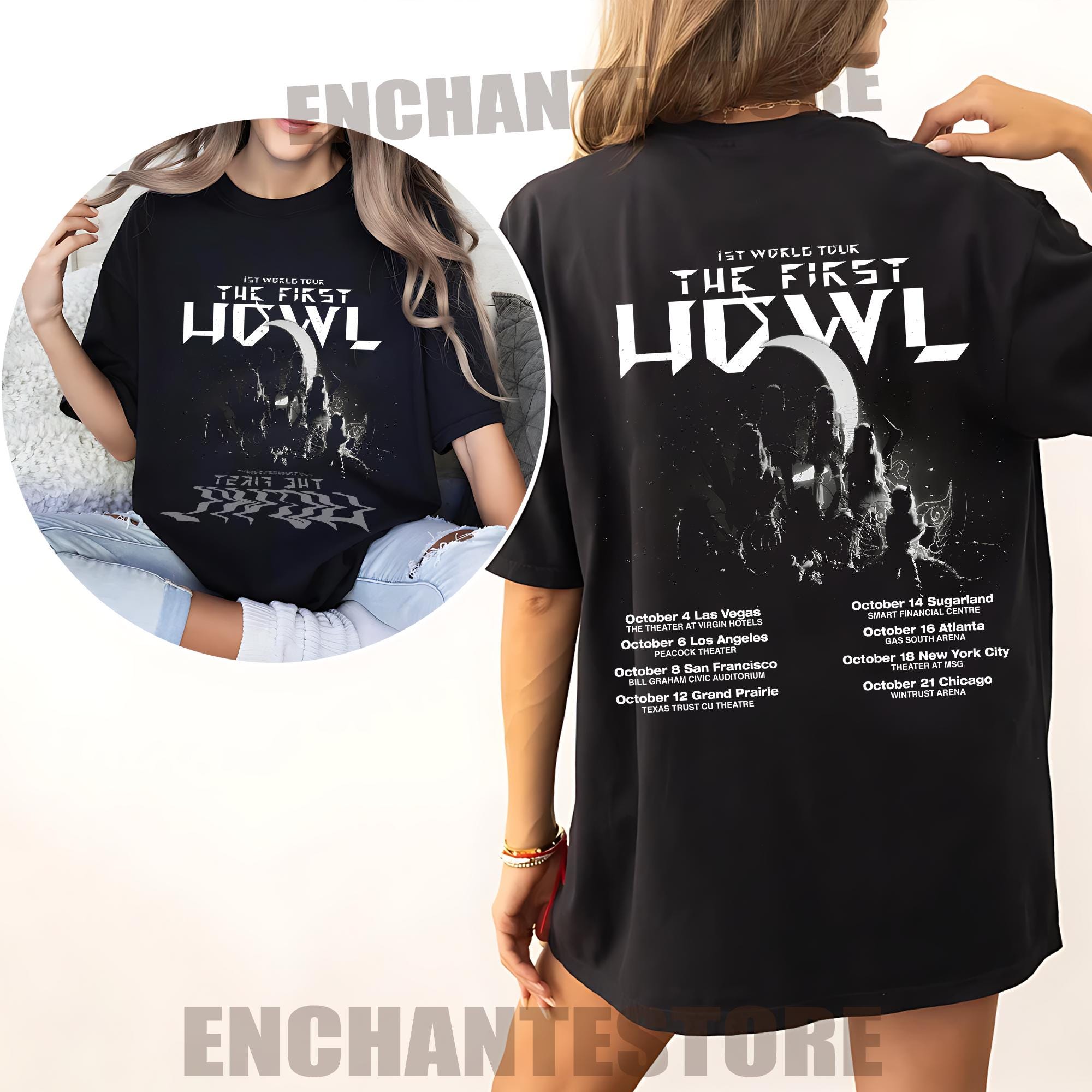 XG \"The first HOWL\" FINAL Vintage Tシャツ L Retro XG 1st World Tour T-shirt, Xg the First HOWL