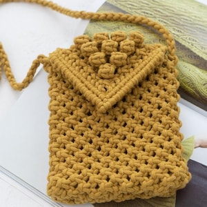 Cell Phone Bag, Phone Pouch, Small Crossbody Bag, Phone Bag, Small Travel Bag, Phone Purse Pattern, Phone Bag Pattern, Crochet Shoulder Bag image 5