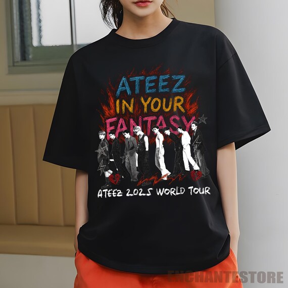 Ateez 2025 World Tour in Your Fantasy Tshirt, Ateez World