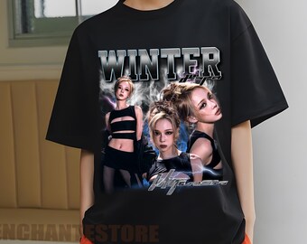 aespa winter ヴィンテージ風　Tシャツ Vintage AESPA Winter Graphic T-shirt – Truhustlersupply