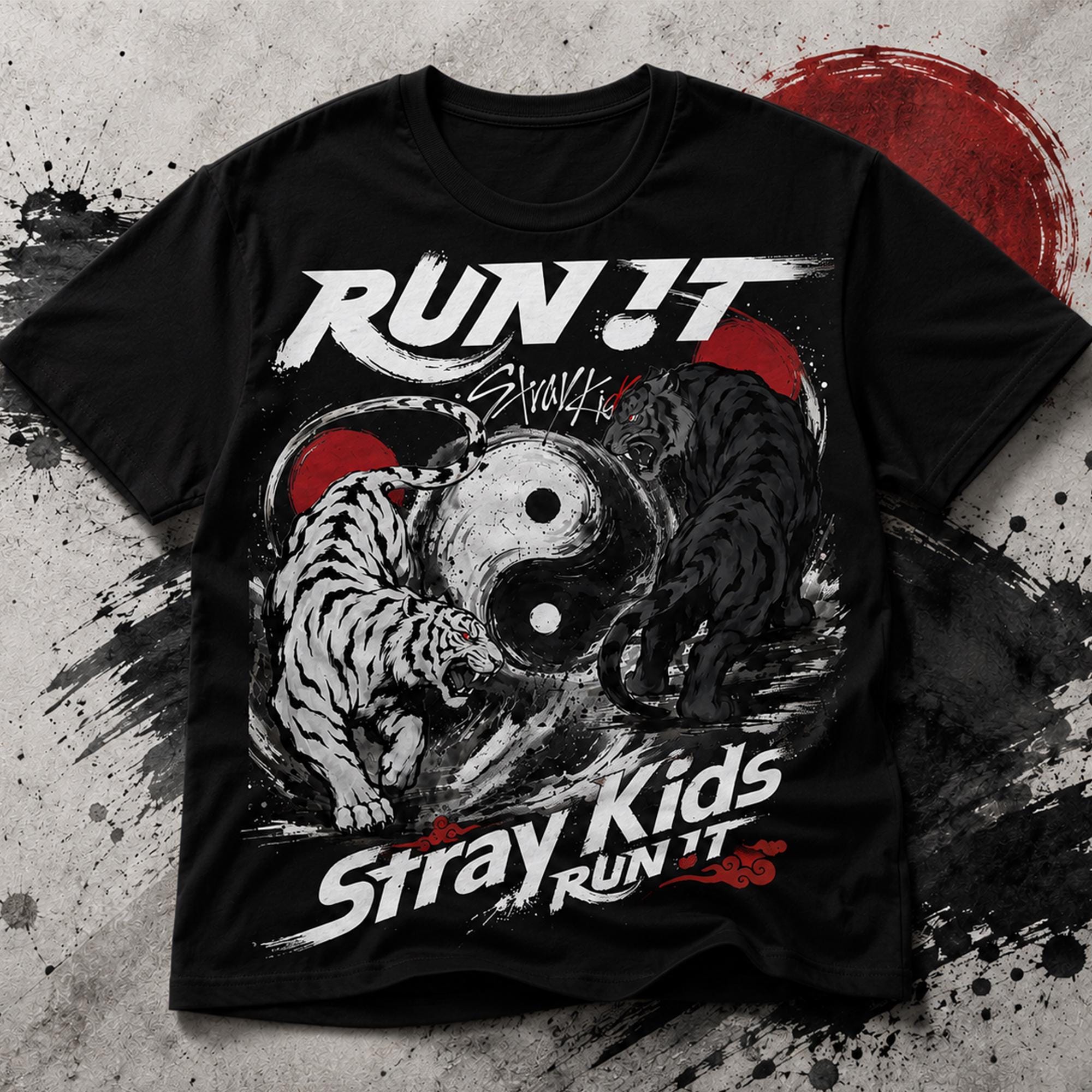 2026-2027 Stray Kids World Tour Run It T-shirt, Style Stray Kids