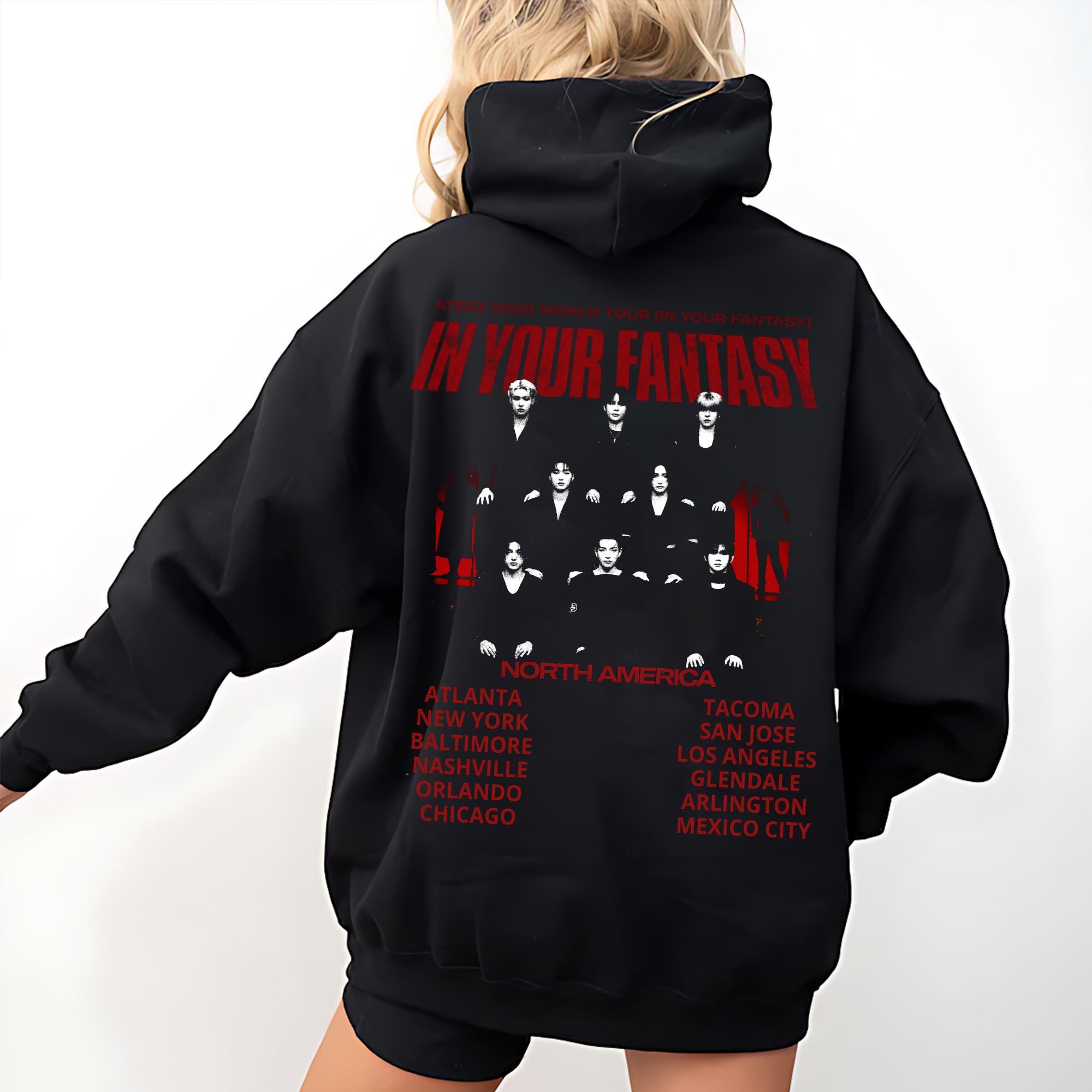 ATEEZ×ANITEEZ HOODIE Ateez 2025 World Tour in Your Fantasy Zip Hoodie, ATEEZ