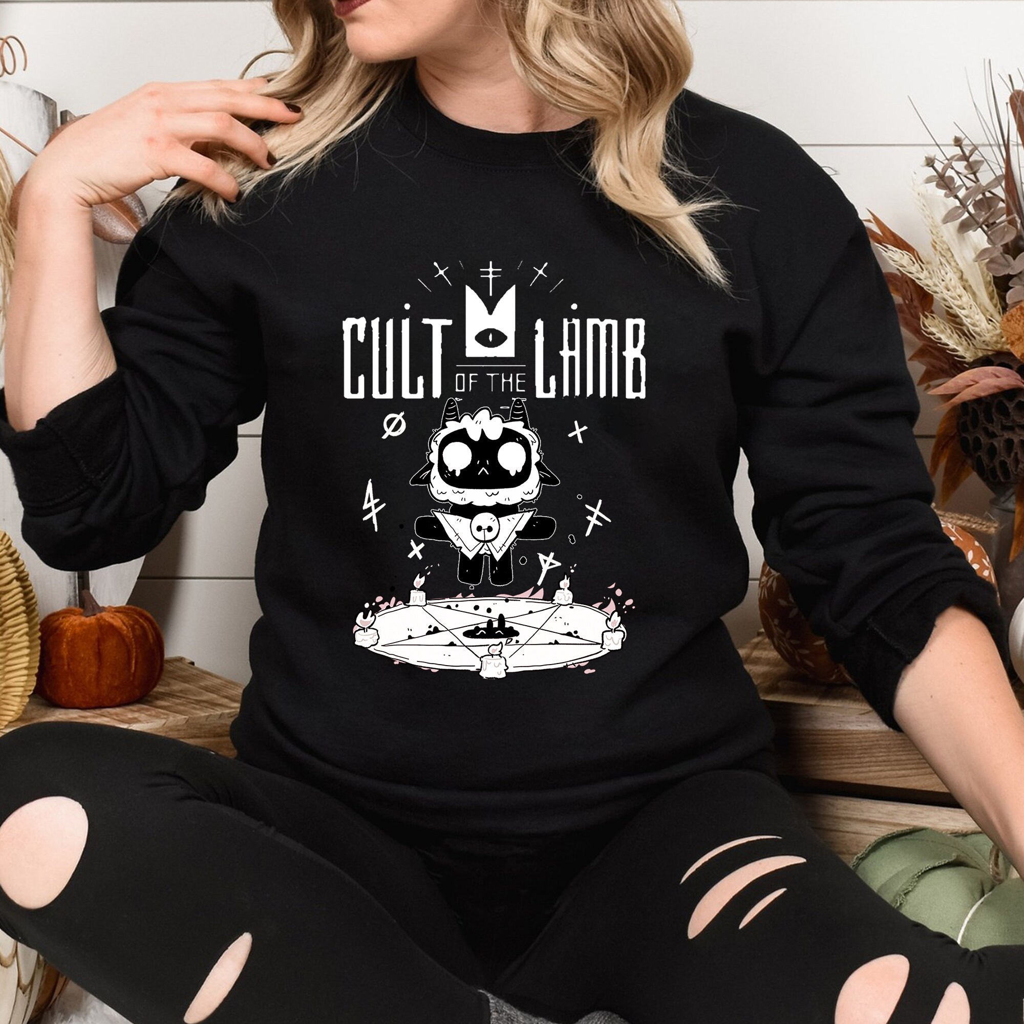 Cult of the Lamb Sweatshirt Cult of the Lamb Video Game 