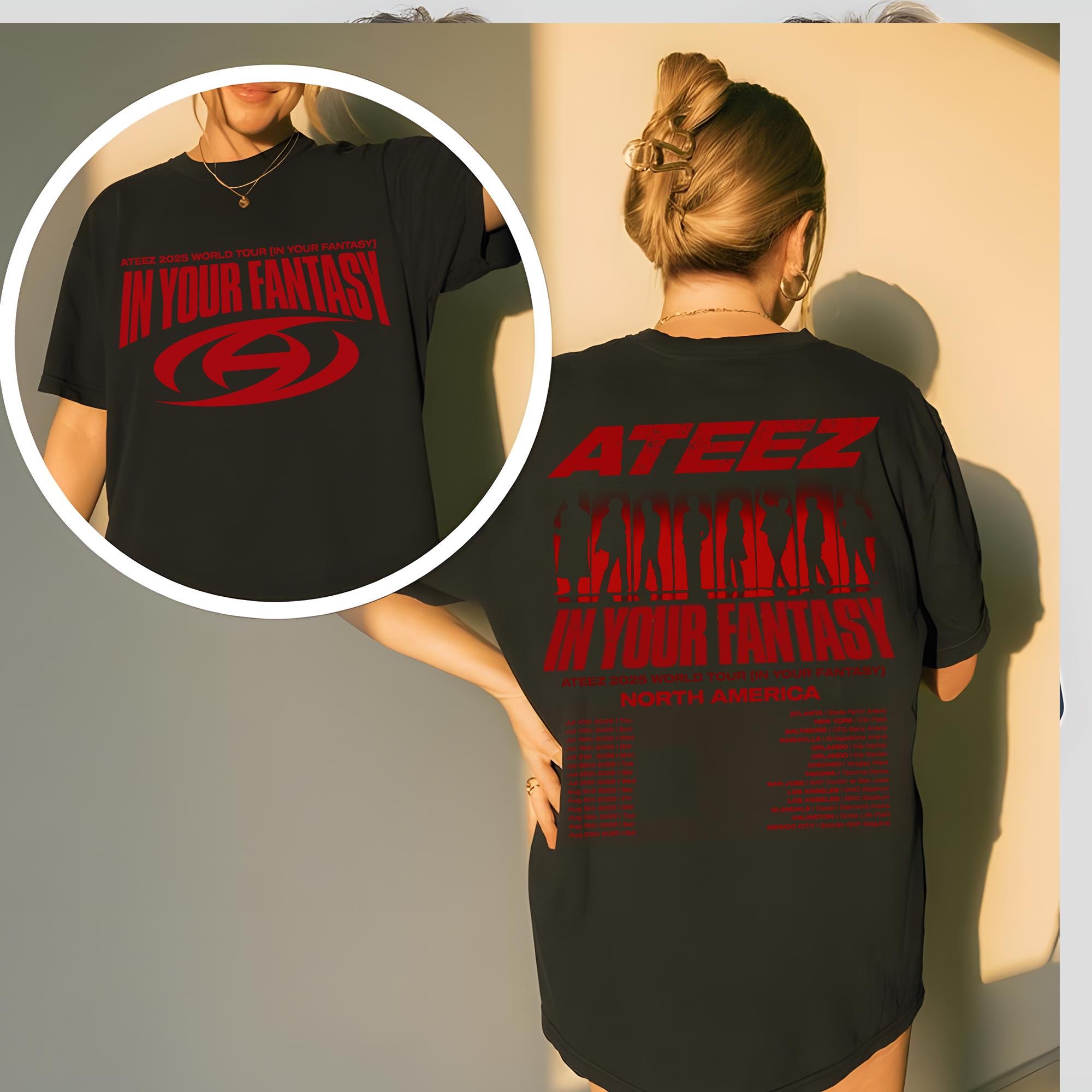 Retro Ateez 2025 World Tour in Your Fantasy Shirt, Ateez World