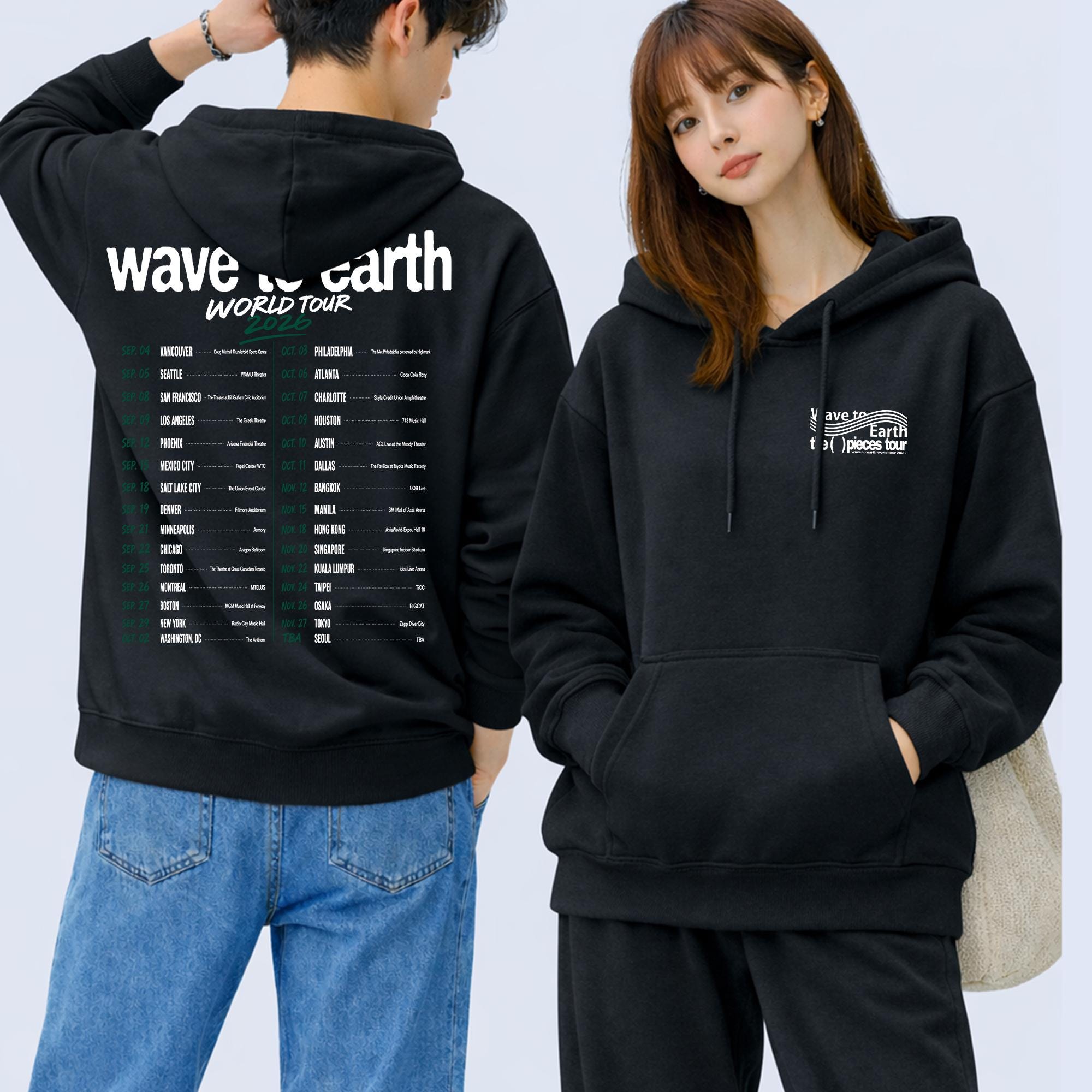 Wave to Earth the Pieces Tour Hoodie, Wave to Earth Heaven and