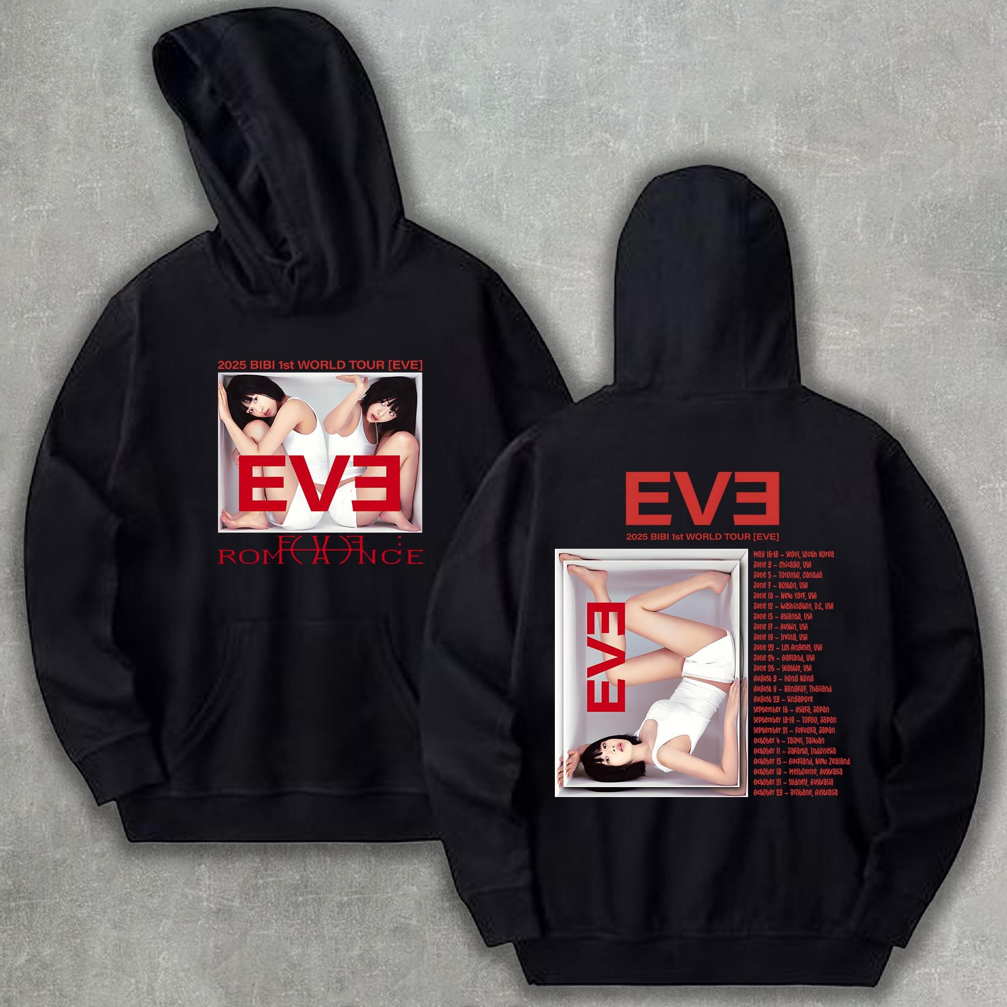 2025 Bibi 1st World Tour [eve] Shirt, Eve World Tour Shirt, Bibi Kpop ...