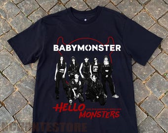 Amazon.com: XIJZIUJEIZ Babymonster Drip Logo T-Shirts Hello