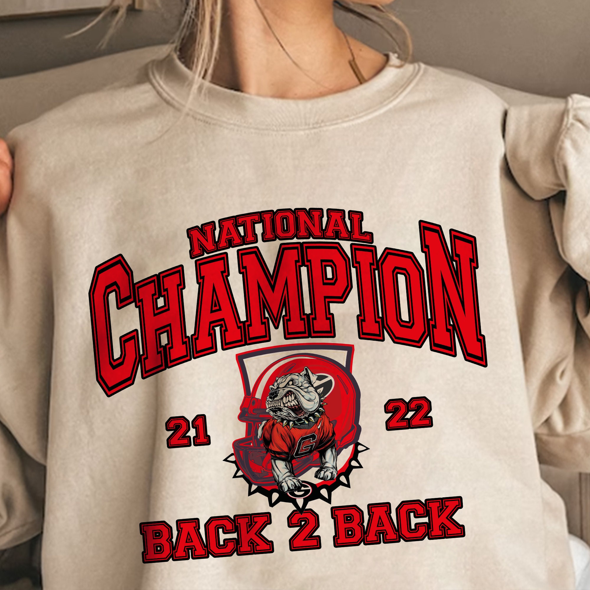 Discover Back To Back National Champions Bulldogs 2022 to 2023 Sweatshirt