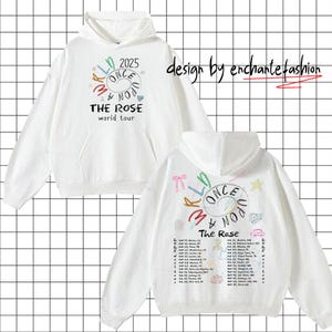 The Rose Once Upon AWRLD Tour Hoodie, Retro The Rose WRLD Road Map Sweatshirt, The Rose WRLD Road Map, The Rose 2025 World Tour in Us Shirt
