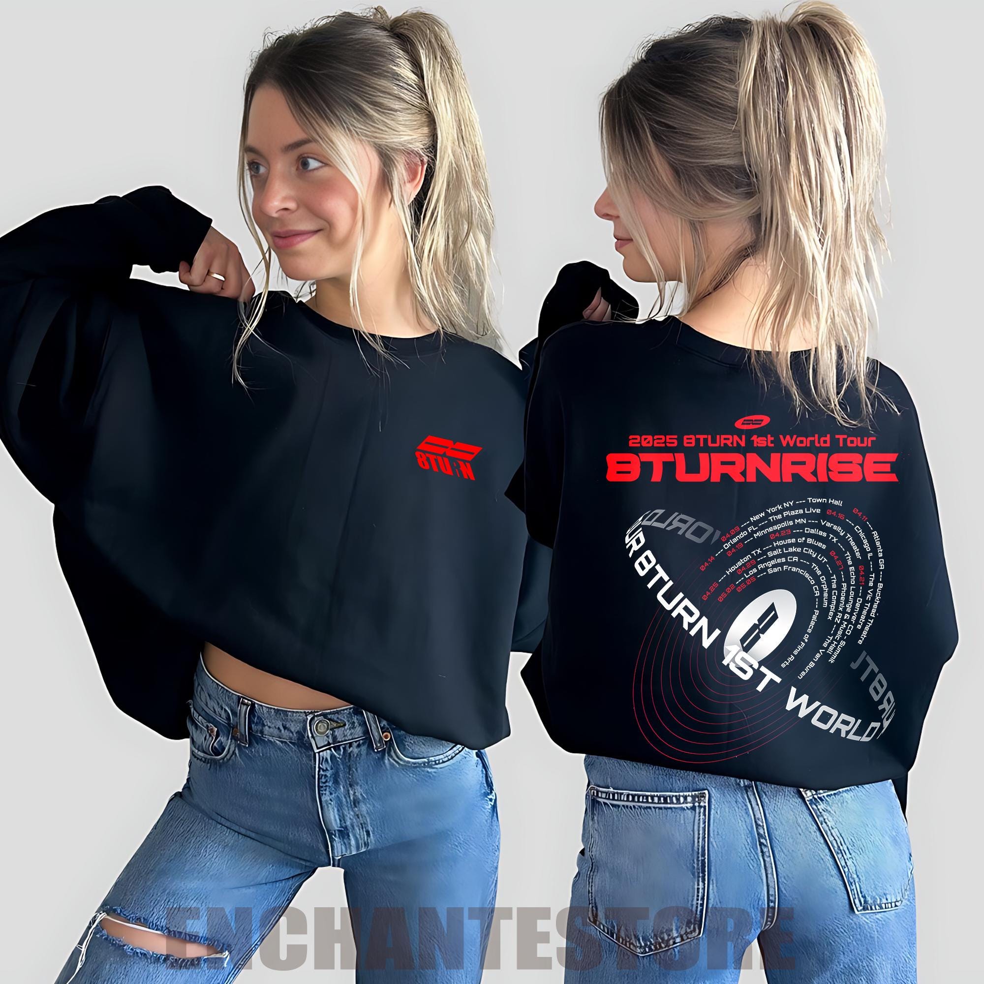 8turn 1st World Tour Shirt, 8turn Kpop Tshirt, 8turnrise