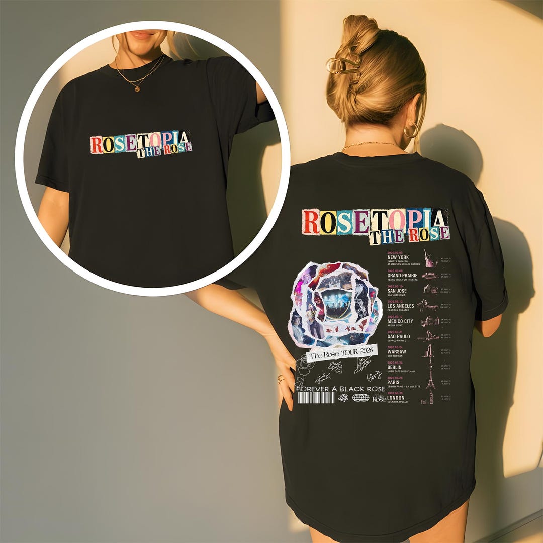The Rose Rosetopia Tour 2026 T-shirt, the Rose Tour 2026