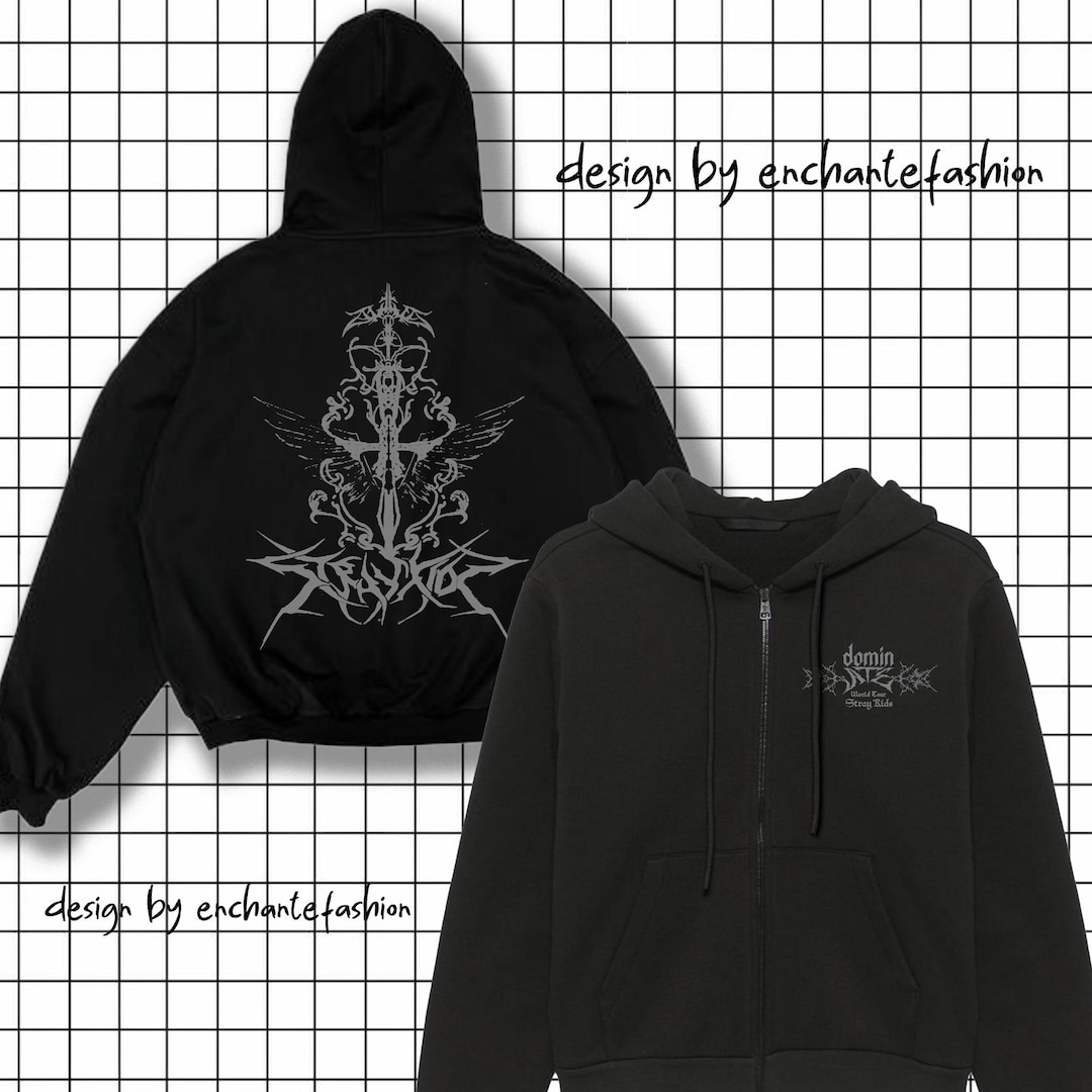 【SATIIIZ】Rennie Printed Stray Hood Zip Up SATIIIZ】Rennie Printed Stray Hood Zip Up