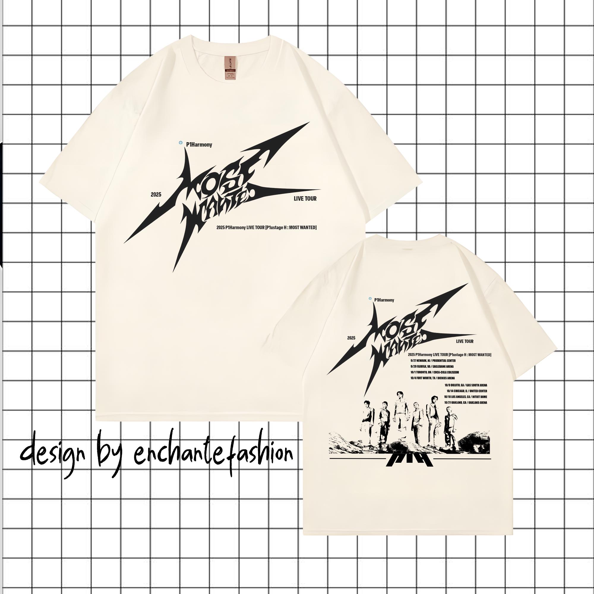 2025 P1harmony Live Tour P1ustage H Most Wanted Shirt, P1harmony