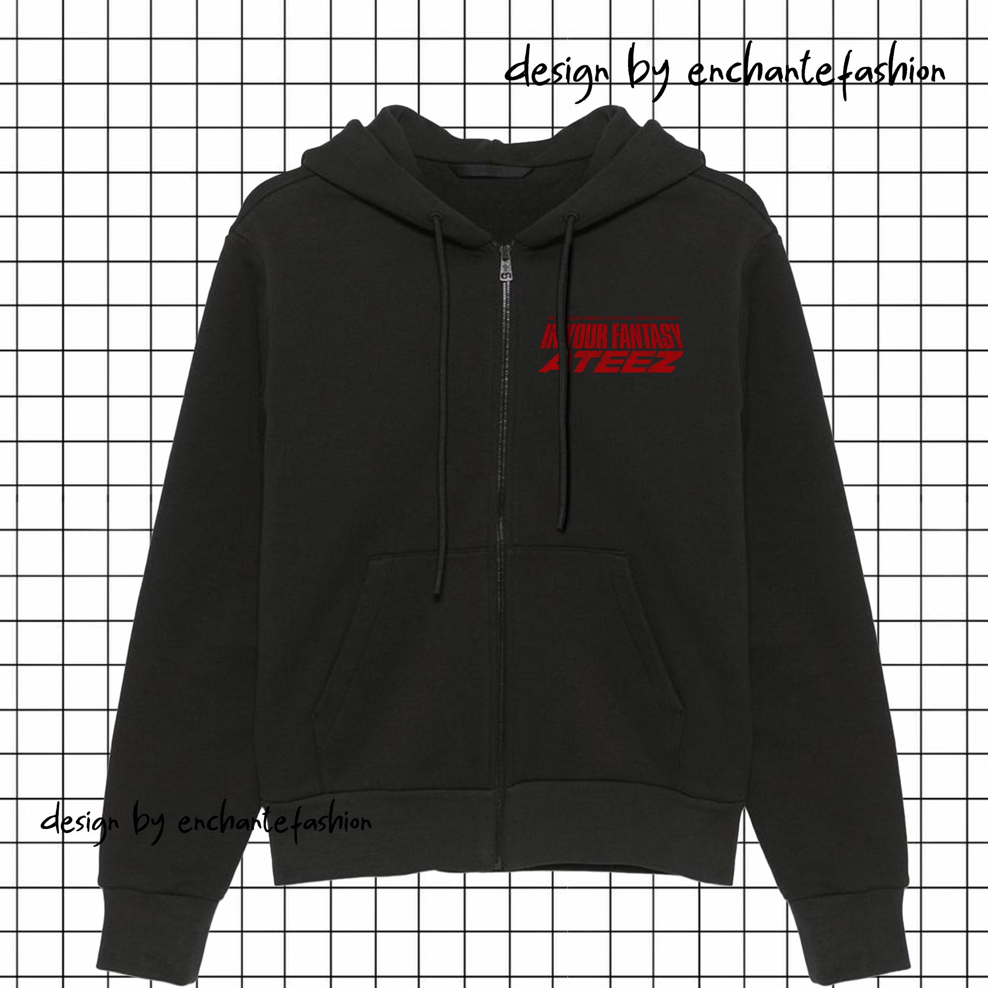ATEEZ×ANITEEZ HOODIE Ateez 2025 World Tour in Your Fantasy Zip Hoodie, ATEEZ