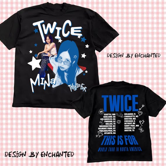 TWICE THIS IS FOR MINA Tシャツ　Lサイズ Twice Mina This is for Shirt, Twice This is for World Tour Part 2