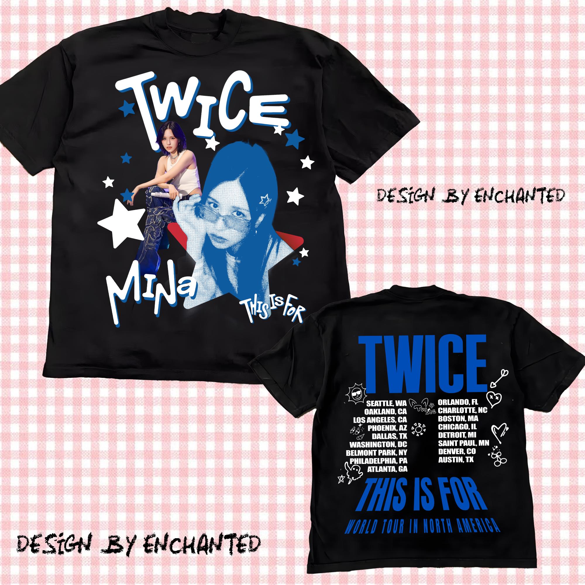 TWICE MINA Tシャツ THIS IS FOR L T-SHIRT〈BLACK〉【M】/ MINA / TWICE『THIS IS FOR』 – JYP JAPAN