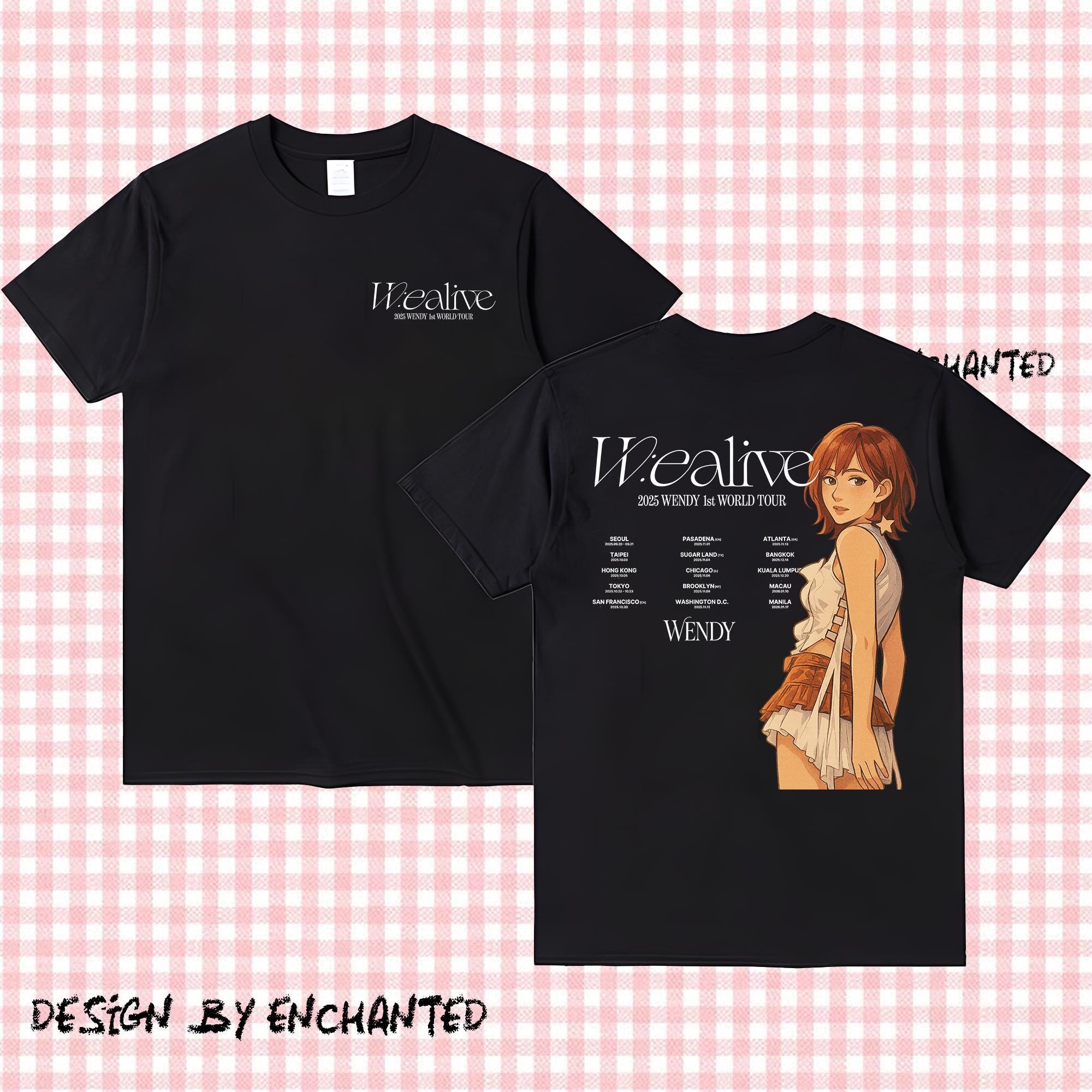 Wendy Fan Art Shirt, 2025 Wendy 1st World Tour W:ealive Shirt