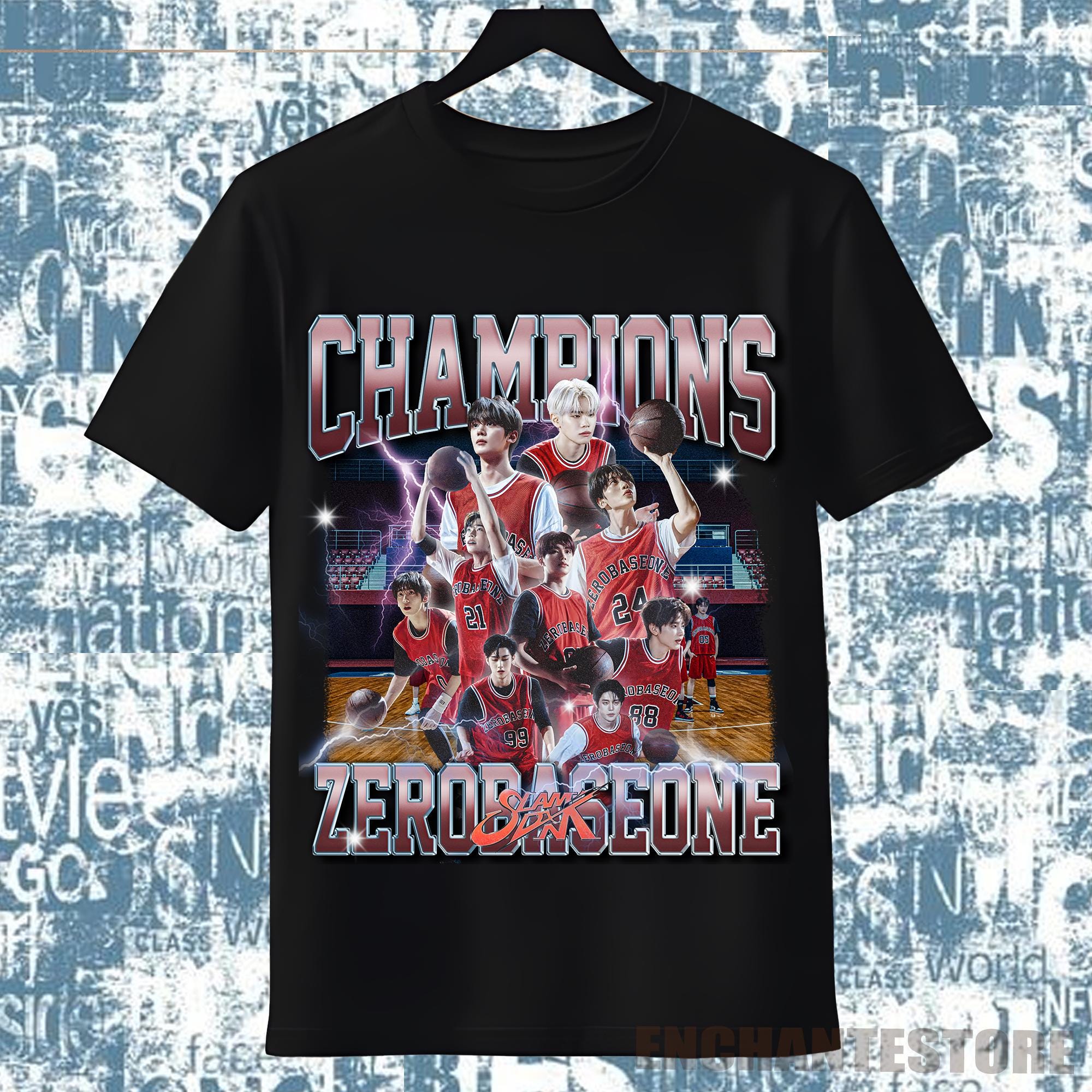 Retro ZEROBASEONE Slamdunk Shirt, Zerobaseone Never Say Never