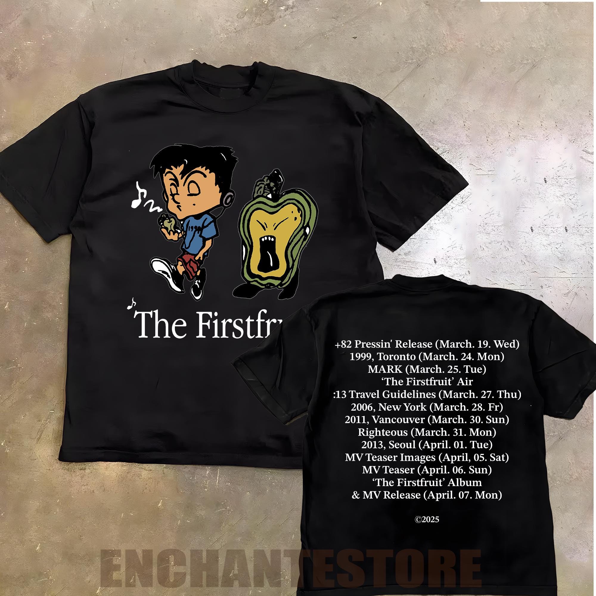 アイドル Mark The Firstfruit TIBLE T-SHIRT MARK - [The Firstfruit] OFFICIAL MD TIMETABLE T-SHIRT