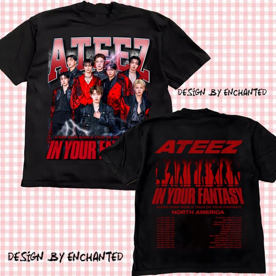 ATEEZ 2025 アメツ 限定 US T-SHIRT TOUR ver. Ateez 2025 World Tour in Your Fantasy North America tour