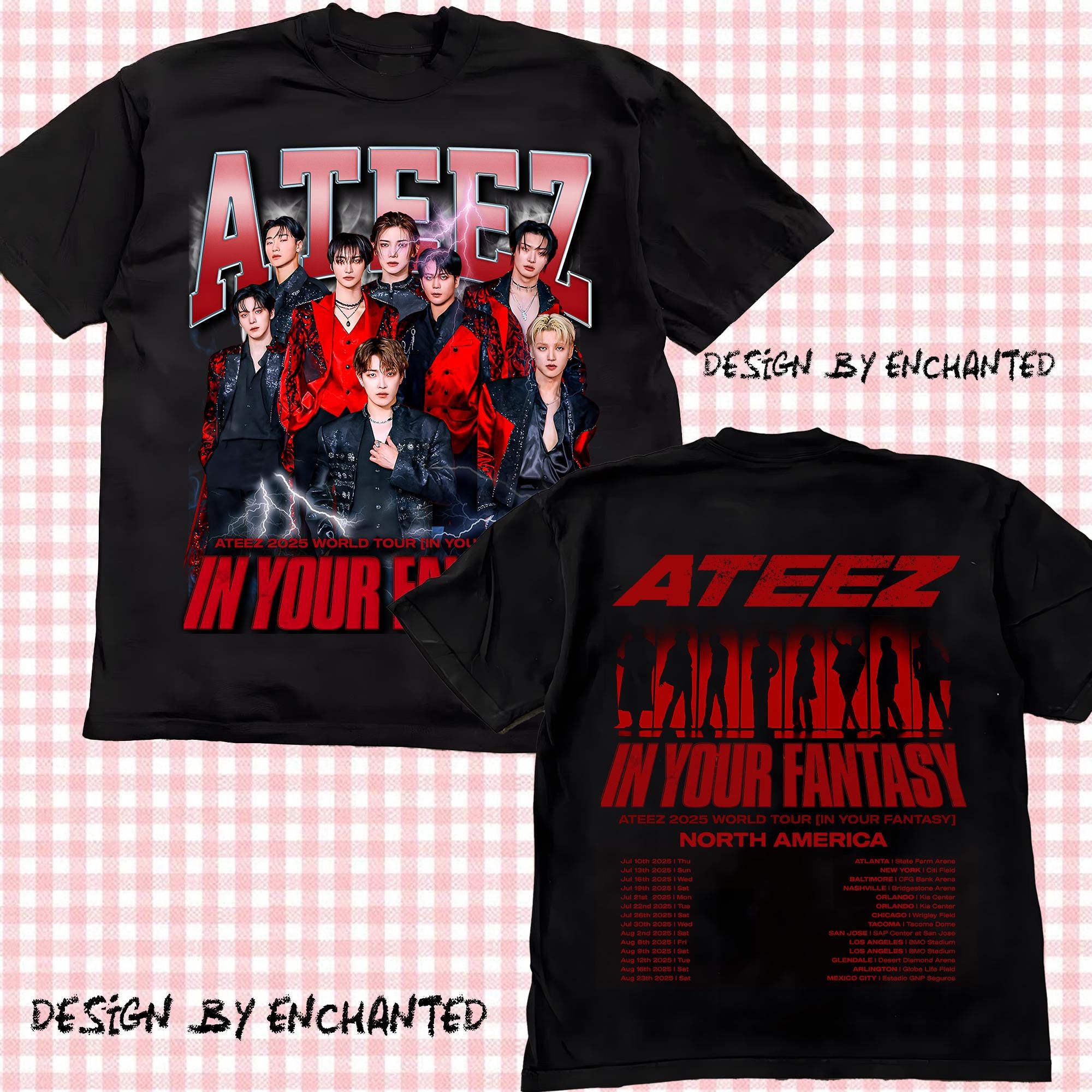 Retro Ateez 2025 World Tour in Your Fantasy Shirt, ATEEZ