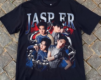 Retro Jasper inspired unisex Black T-shirt | thai boy band, fanmade merch