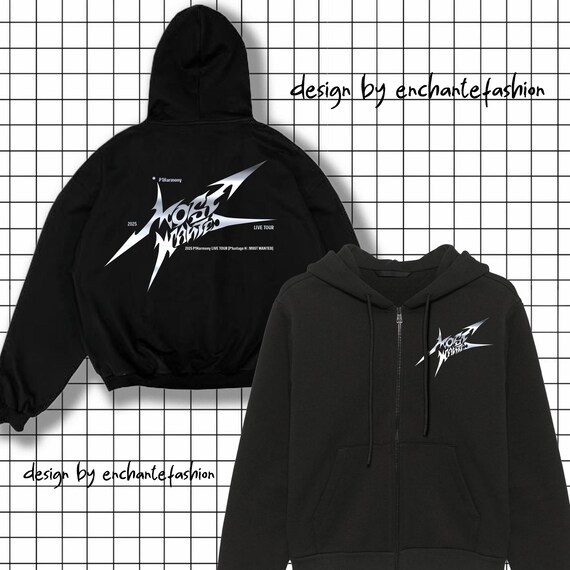 2025 P1harmony Live Tour P1ustage H Most Wanted Zip Hoodie