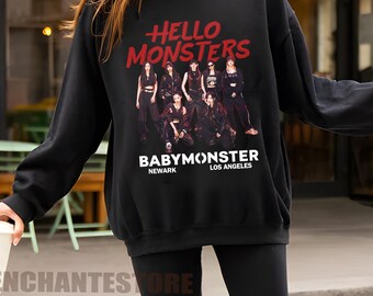 Retro Babymonster Shirt, Hello Monsters World Tour in US