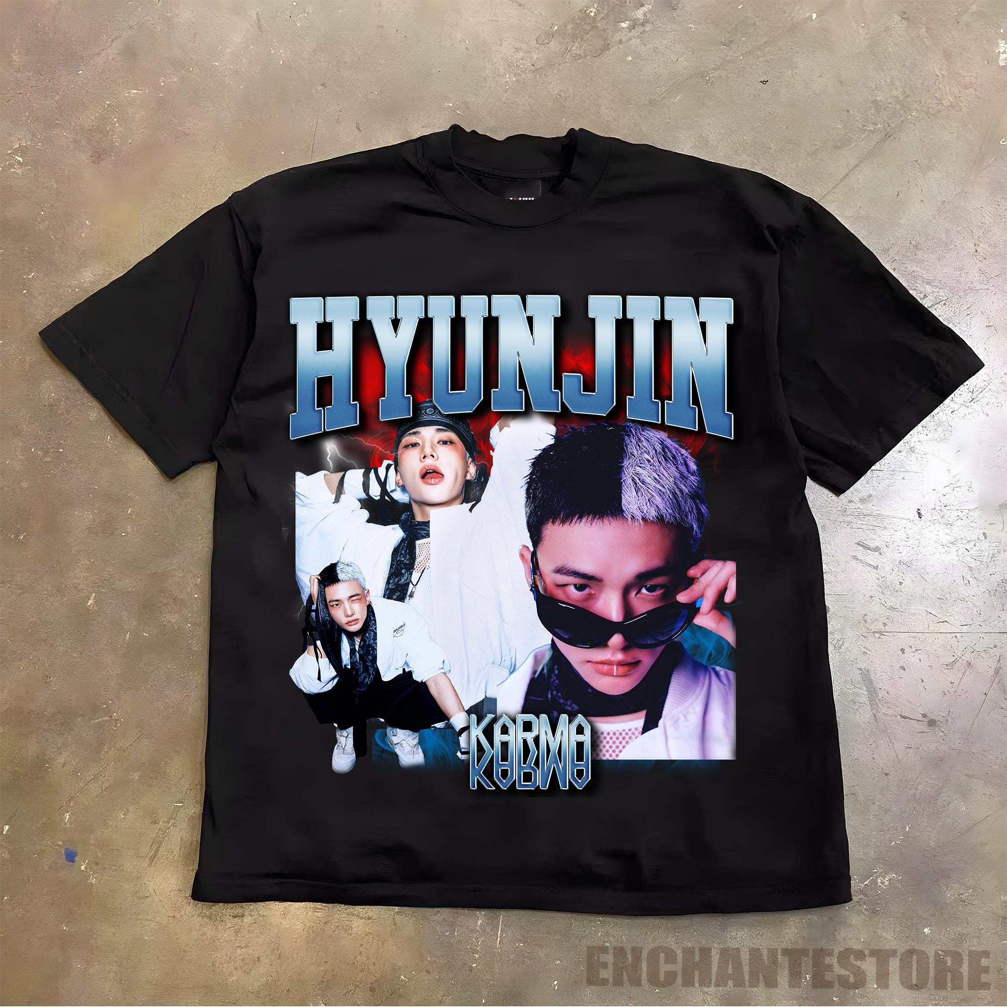 straykids スキズ ヒョンジン KARMA ユニホーム Tシャツ ② straykids ヒョンジン karma pop up ポップアップ ユニフォーム T