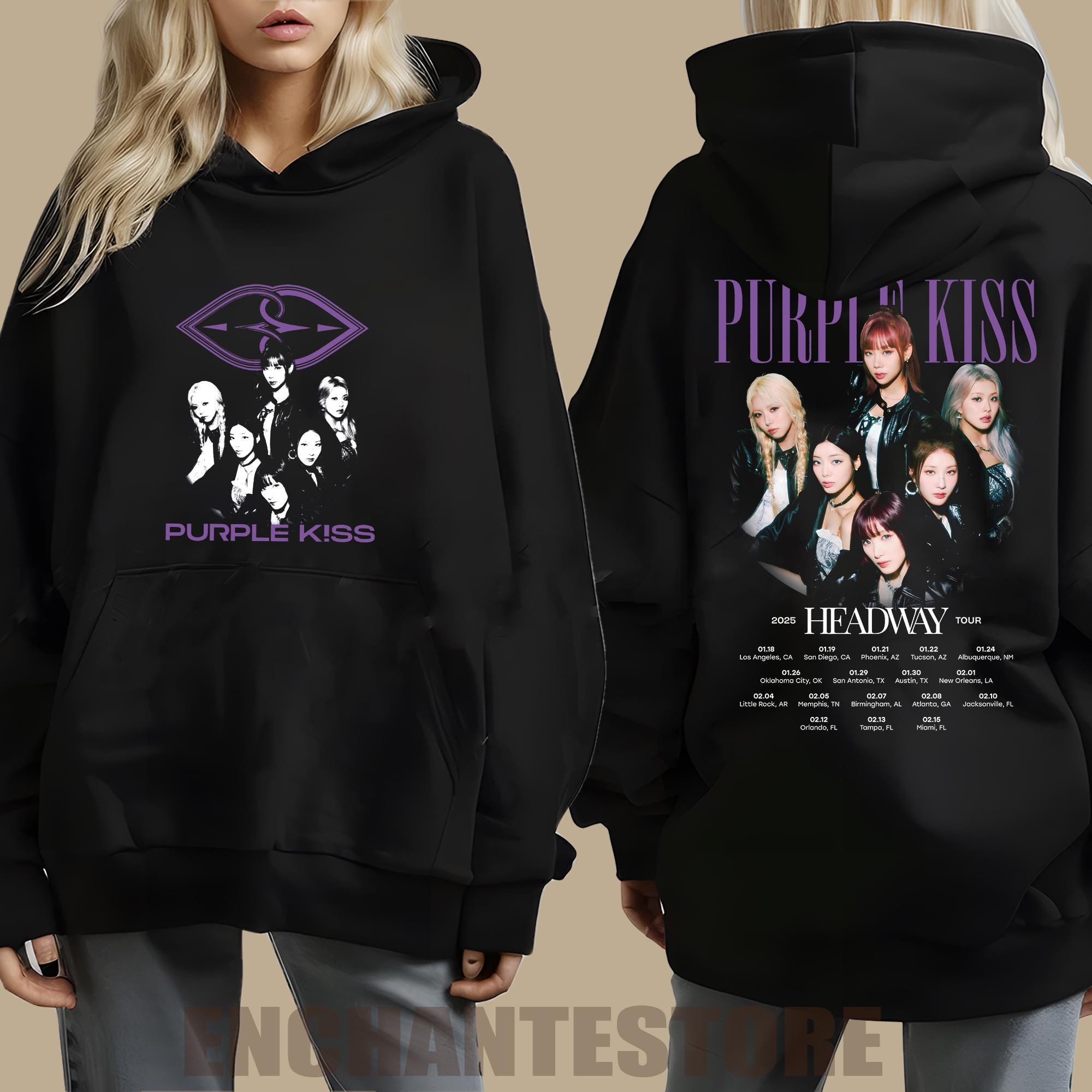 Purple Kiss Shirt, Purple Kiss Headway Tour Shirt, Purple Kiss