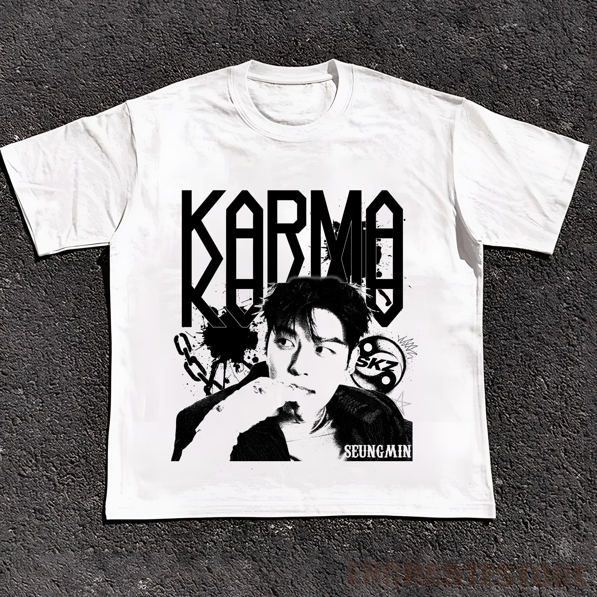 Retro Stray Kids Seungmin Karma Shirt, Stray Kids Ceremony Shirt