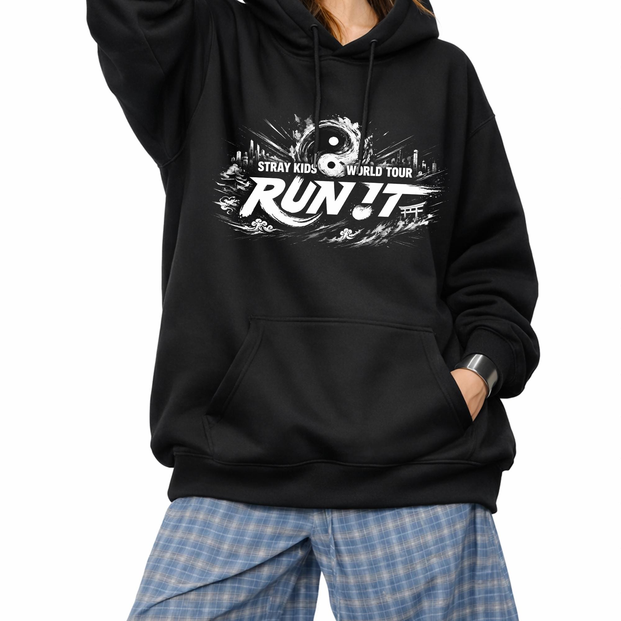 Stray Kids World Tour Run It T-shirt, Retro Stray Kids Run It