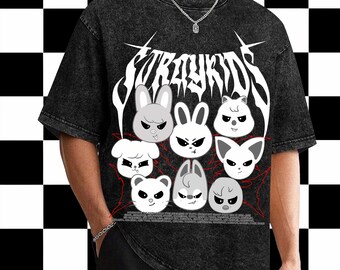 Retro Stray Kids Domiate Mineral Washed Tee, Stray Kids Domiate in