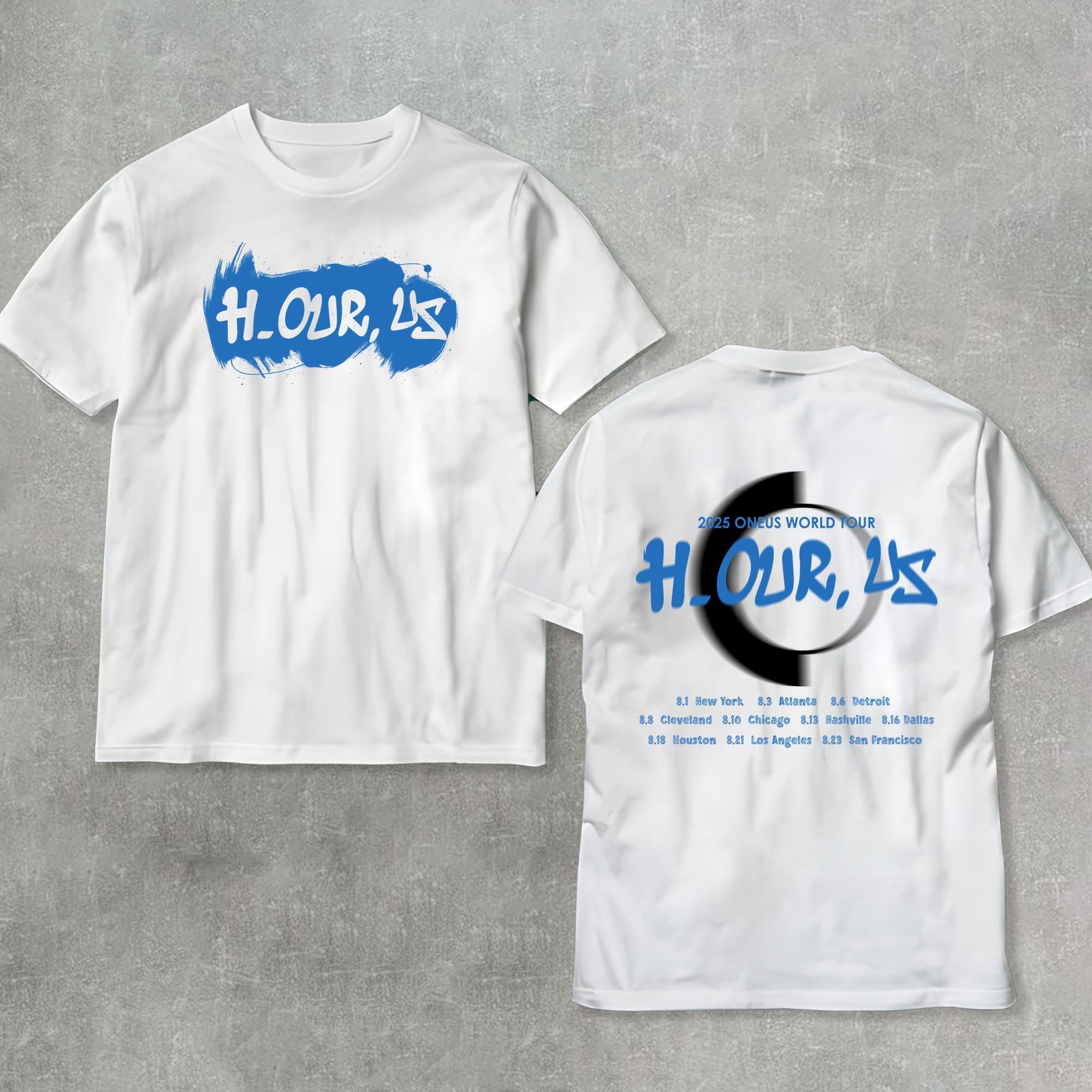 Oneus H Our Us World Tour Shirt, 2025 Oneus World Tour H_our,us