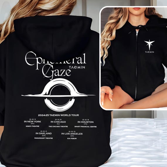 Taemin Ephemeral Gaze Zip Hoodie, Ephemeral Gaze Taemin World Tour