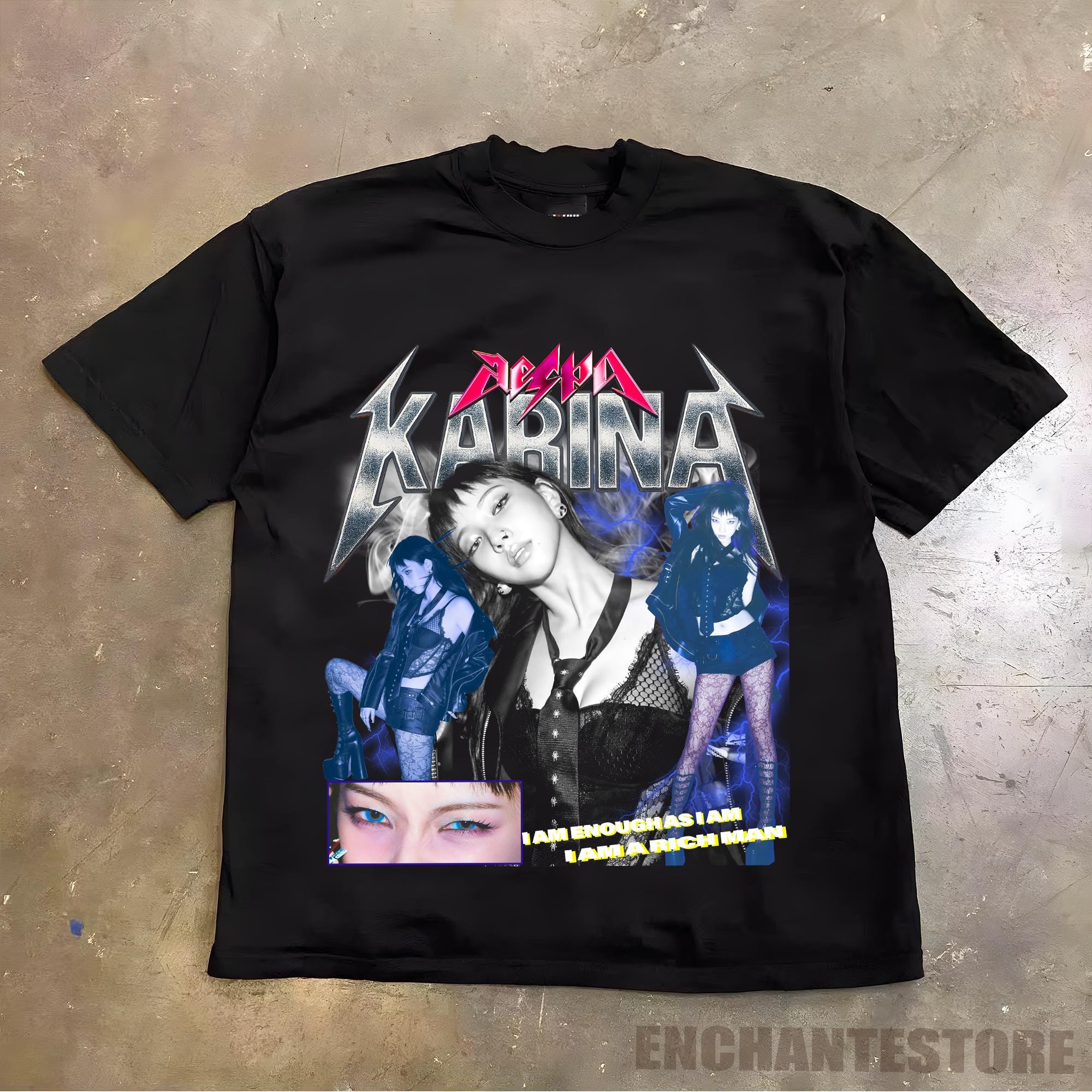 aespa Rich Man Spotify ポップアップ Tシャツ aespa [ T-SHIRT SET (SHORT ver.) ] 2025 aespa WEEK RICH MAN
