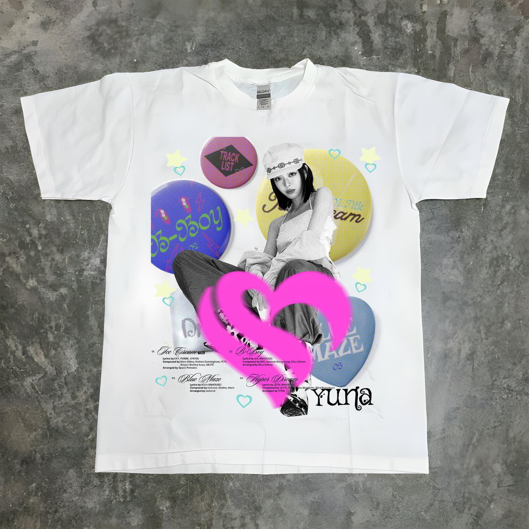 Yuna Ice Cream Shirt, ITZY Yuna Kpop T-shirt, Cute Summer Concert