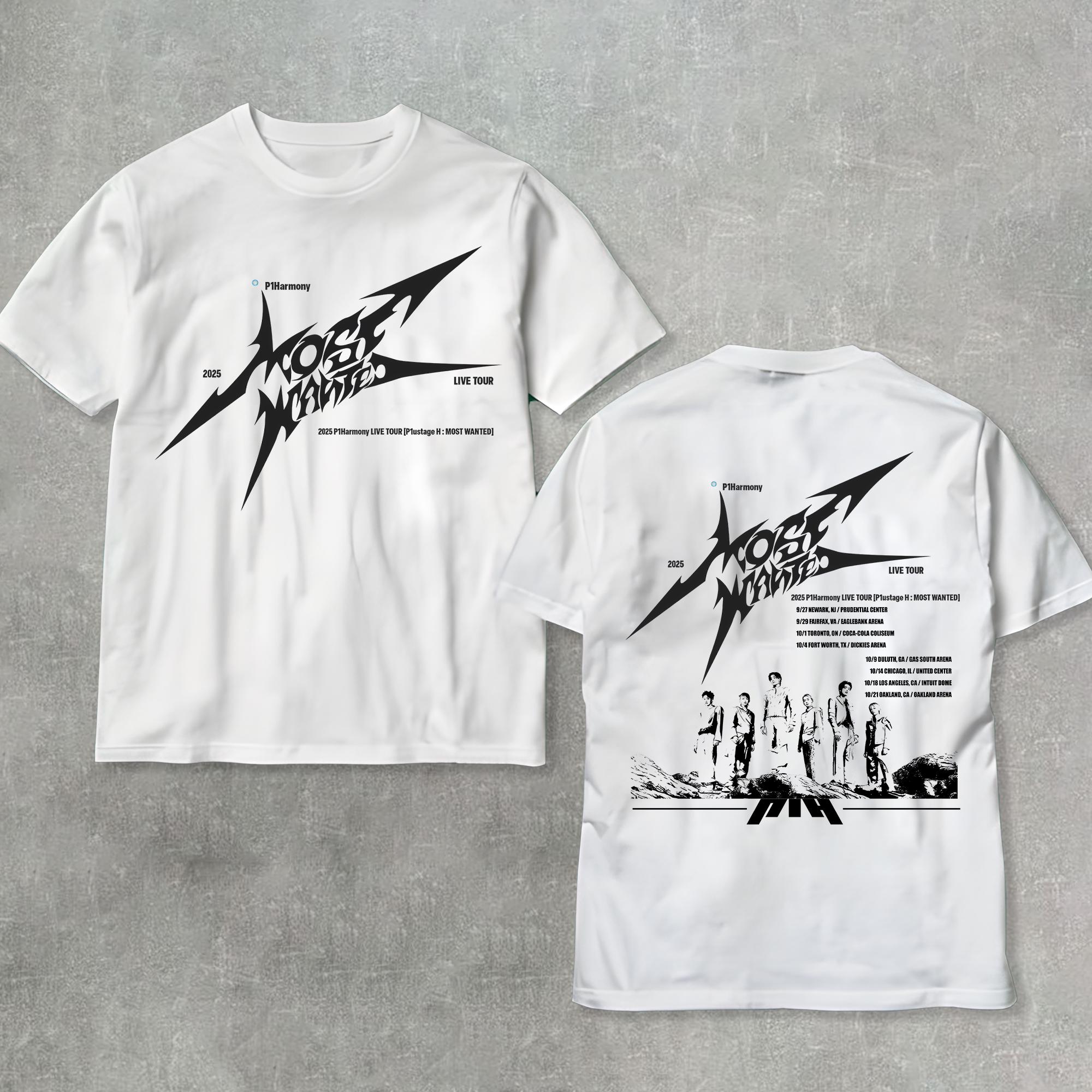 2025 P1harmony Live Tour P1ustage H Most Wanted Shirt, P1harmony