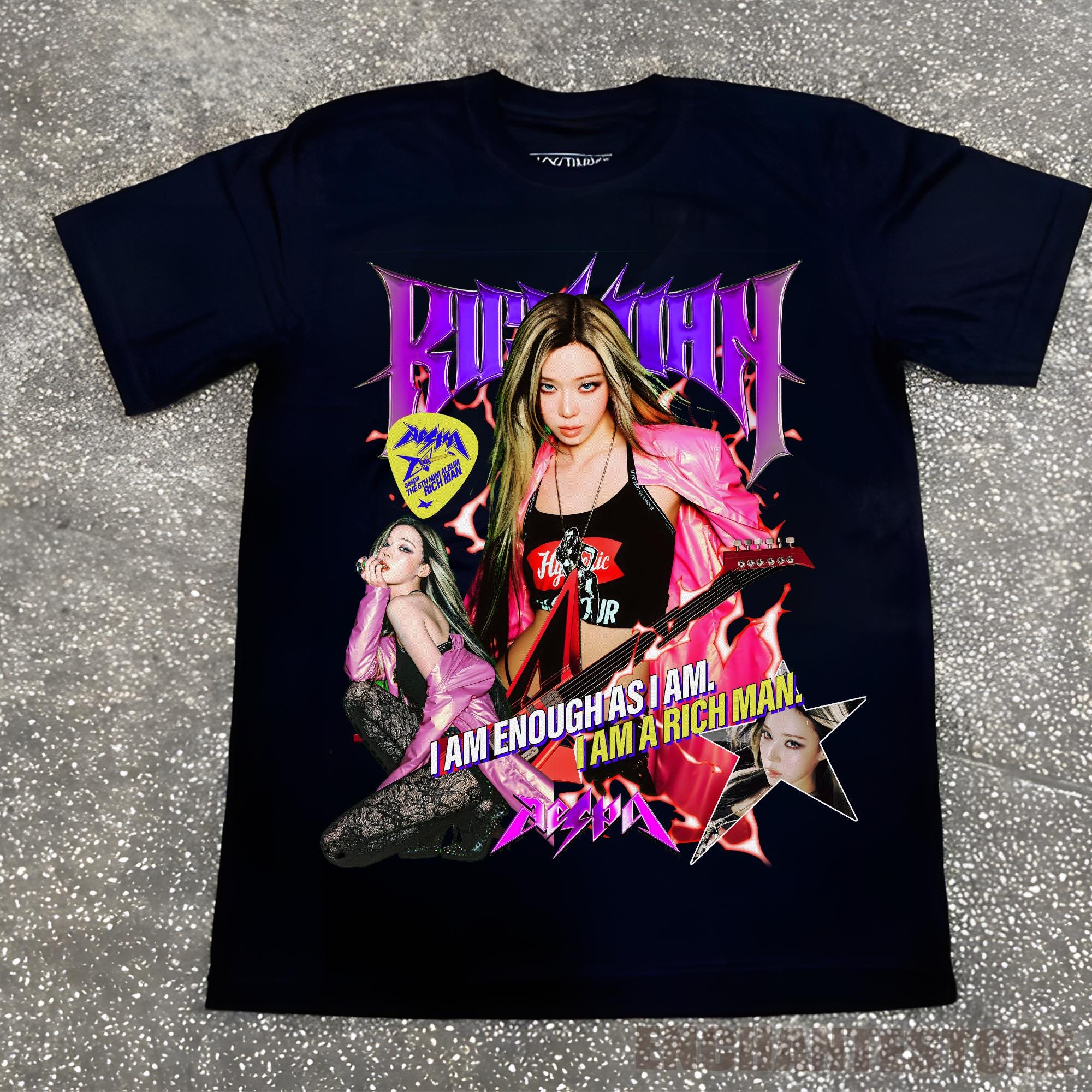aespa Rich Man Spotify ポップアップ Tシャツ aespa Rich Man Spotify ポップアップ Tシャツ aespa RICH MAN