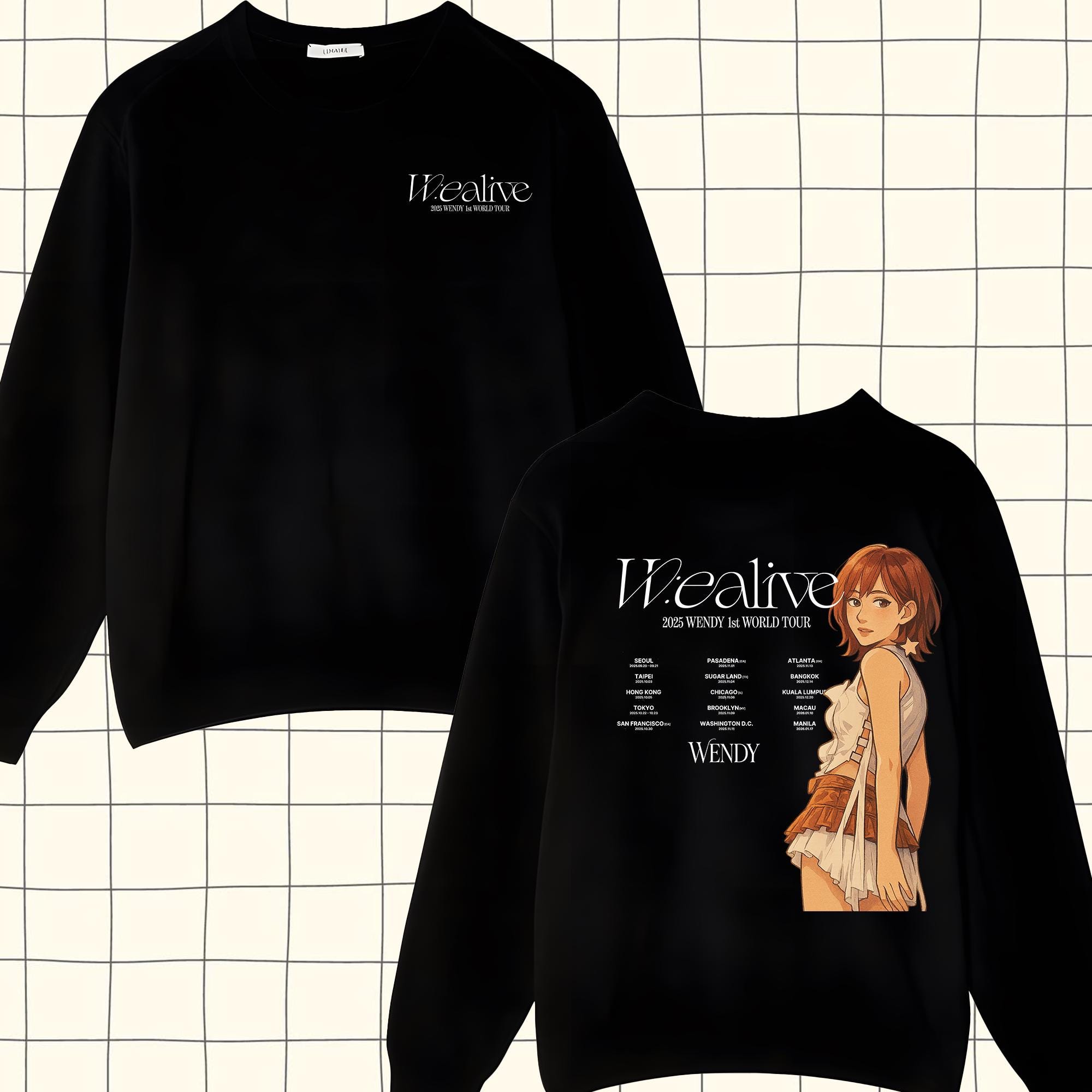 Wendy Fan Art Shirt, 2025 Wendy 1st World Tour W:ealive Shirt