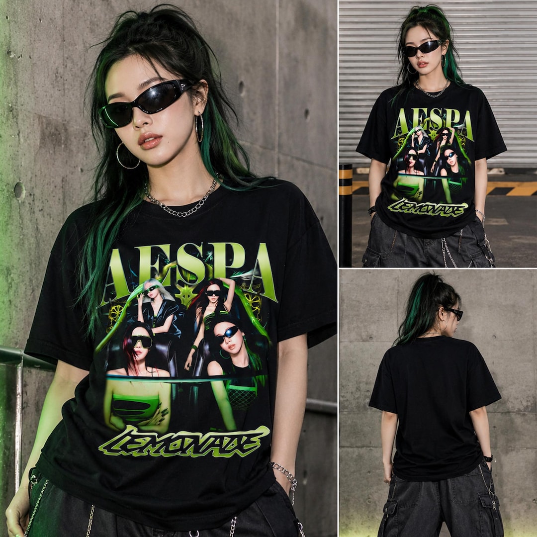 Retro Aespa Lemonade Shirt, Aespa Whole Different Animal T-shirt
