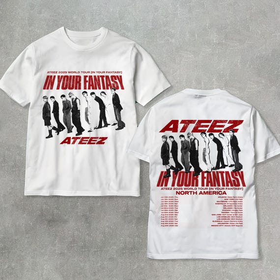 ATEEZ 2025 アメツ 限定 US T-SHIRT TOUR ver. 2025 ATEEZ In Your Fantasy World Tour North America PLAME