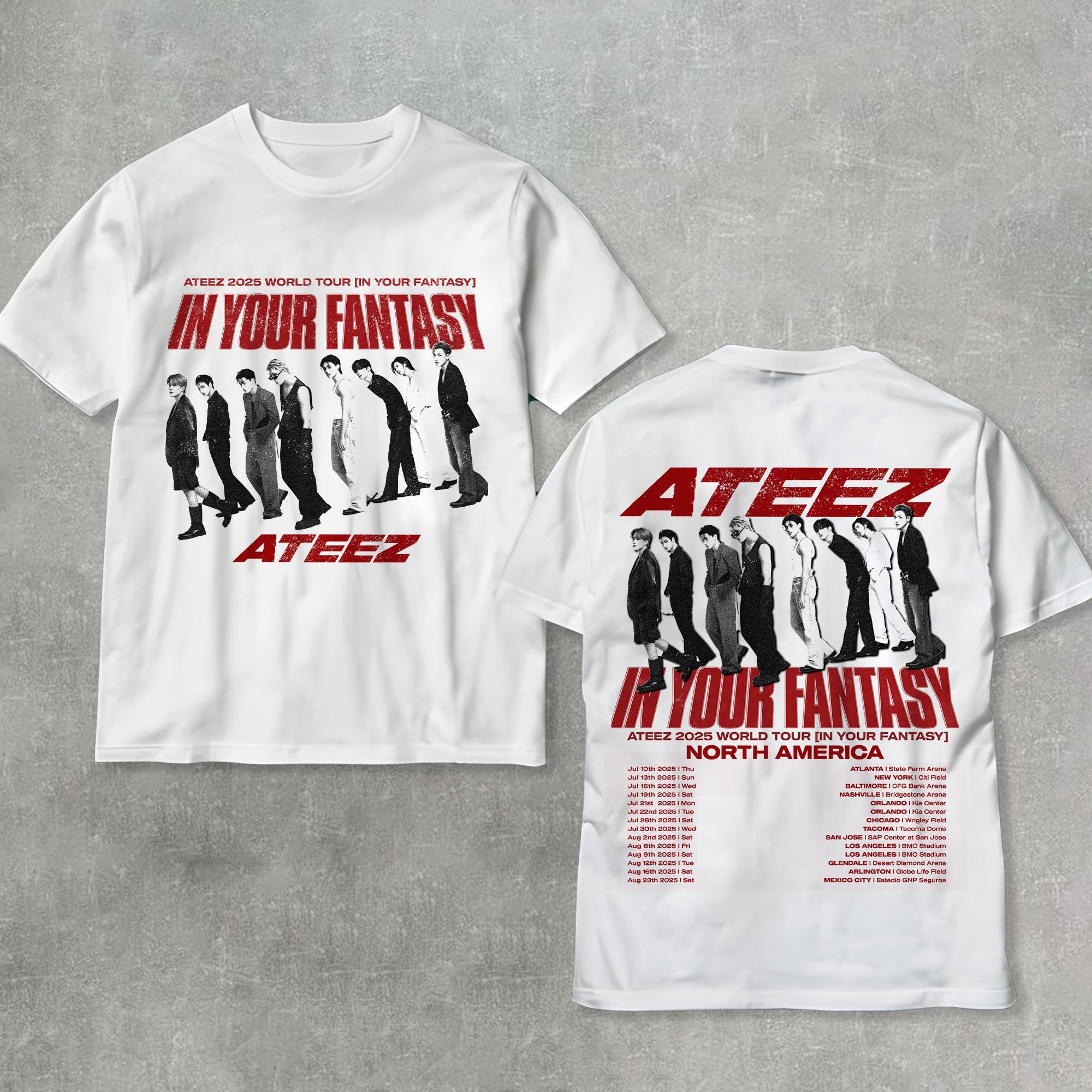ATEEZ 2025 アメツ 限定 US T-SHIRT TOUR ver. 2025 ATEEZ In Your Fantasy World Tour North America PLAME