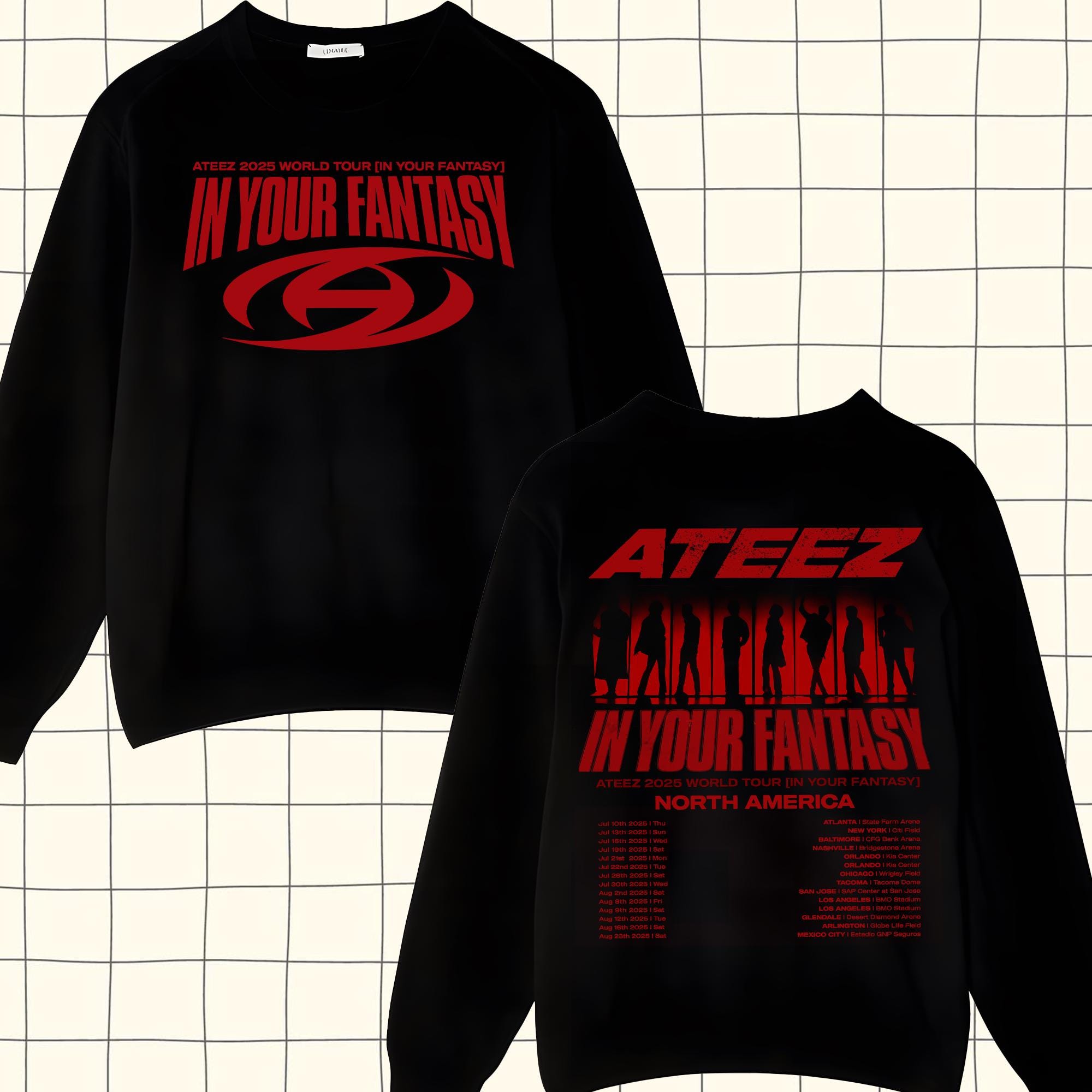 Retro Ateez 2025 World Tour in Your Fantasy Shirt, Ateez World