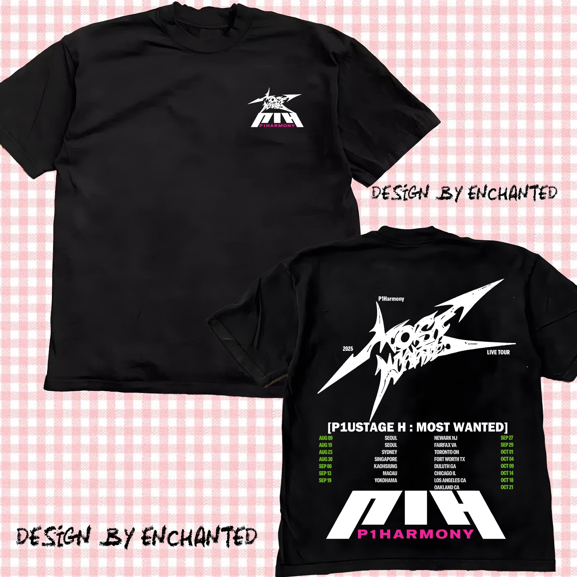 2025 P1harmony Live Tour P1ustage H Most Wanted Shirt, P1harmony